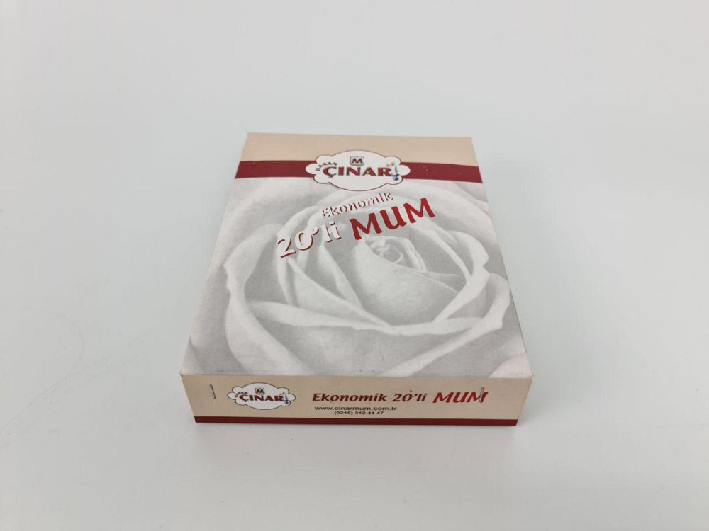 Свічка в коробці 13 см Ø 1.7 см 25 грамів 20 шт./пач. (мала) (20 шт.) Харків - фото 2