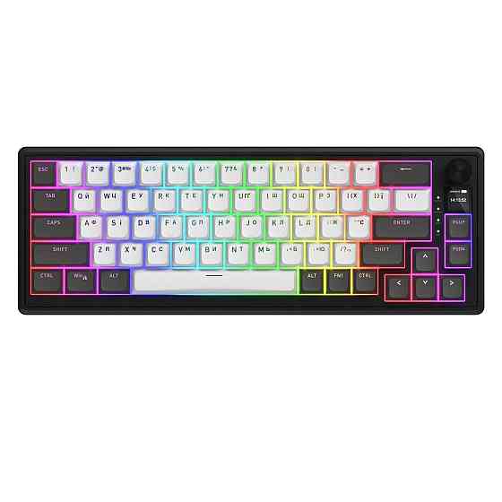 Клавіатура бездротова Hator Skyfall 65 Pro Wireless Grey/Black (HTK4160UA) ( 26191 ) Харьков