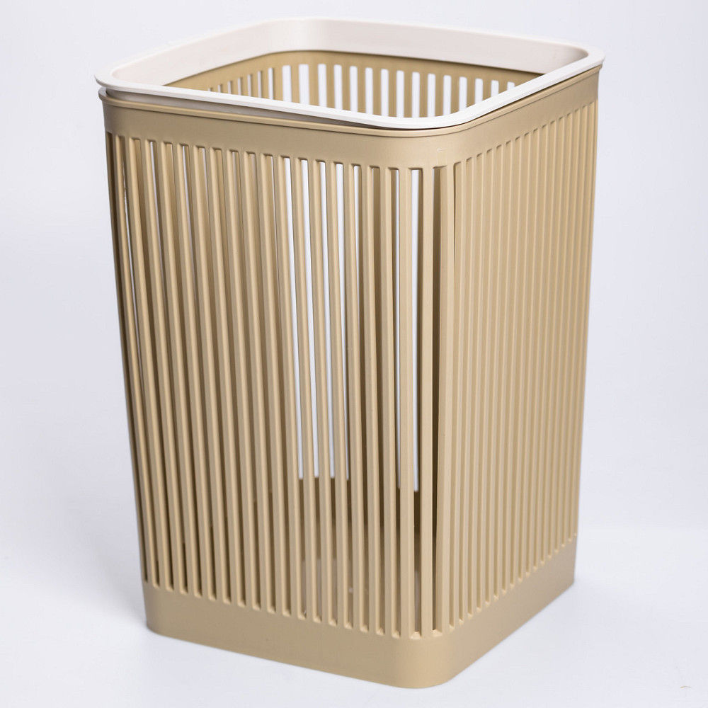 Кошик для сміття пластиковий в офіс для паперу 22×22×30 (см) кошик під сміття 8 (л) відро для сміття Коричневий HP-45-9OL Київ - фото 2