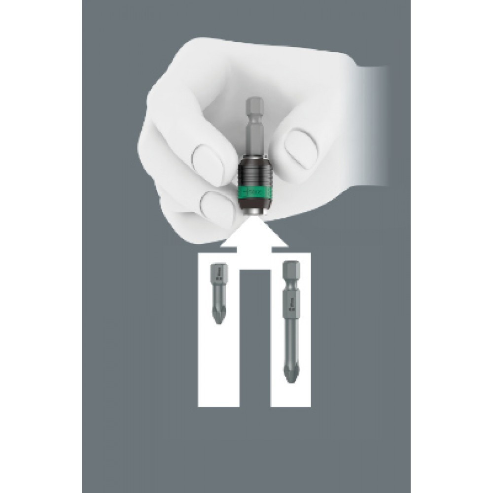 Тримач для швидкої зміни біт і свердел із фіксатором Wera Rapidaptor 887/4 RR 05052490001 Одеса - фото 6