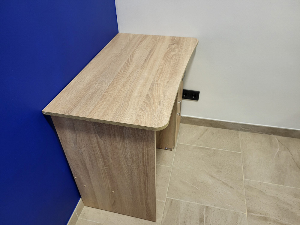 Маленький письменный стол для детей школьника, подростка с тумбой 90 см Дуб Сонома Львов - изображение 7