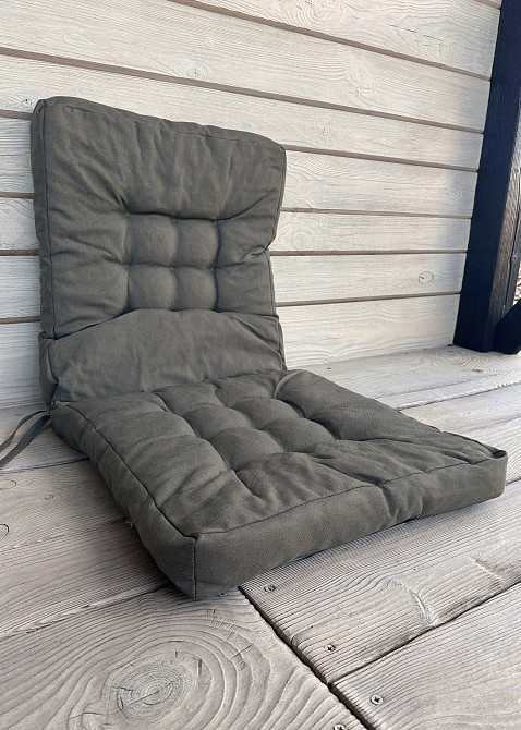 Подушка для стільців (50x120х8 см) подвійна Decorator Sawana колір хакі 84-141 Київ - фото 2