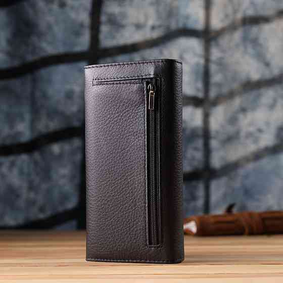 Місткий гаманець для жінок із натуральної шкіри ST Leather 23097 Чорний Київ