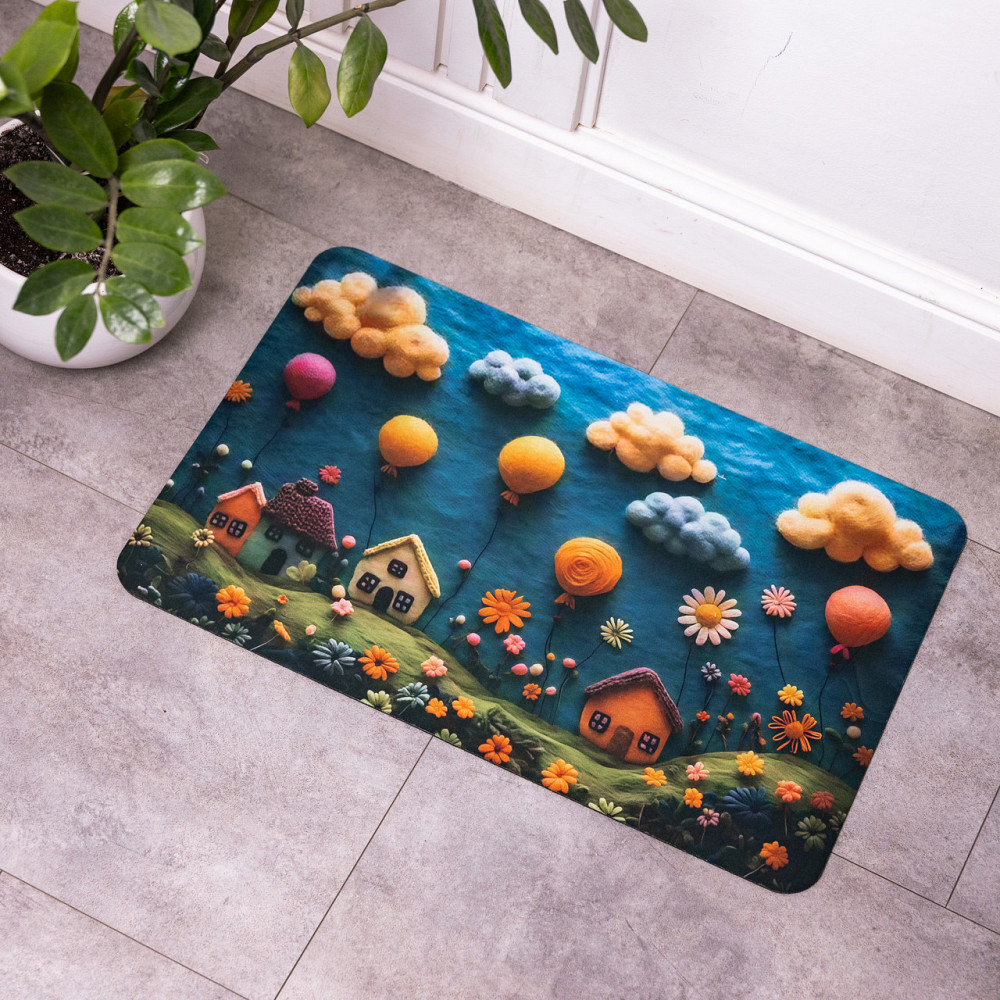 Коврик диатомитовый с 3D-эффектом Whimsical Village 38*58 см универсальный HP-42-34 Киев - изображение 4