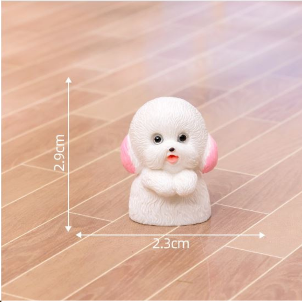 Фигурки Собачки для флорариума, мини-сада, моссариума, миниатюры, кашпо, вазона, песочного стола Біла в коробці Одесса - изображение 1