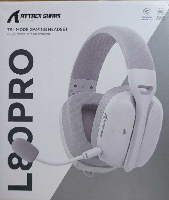 Attack Shark l80 pro - игровые беспроводные наушники. Киев - изображение 1