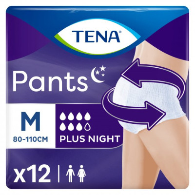 Подгузники для взрослых Tena Pants Plus Night трусы ночные Размер Medium 12 шт (7322540839913) Винница - изображение 1