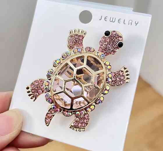 Брошка "Черепашка" Рожевий (0225) Сміла