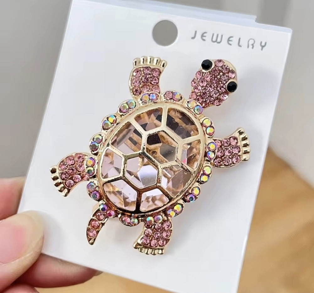 Брошка "Черепашка" Рожевий (0225) Сміла - фото 2