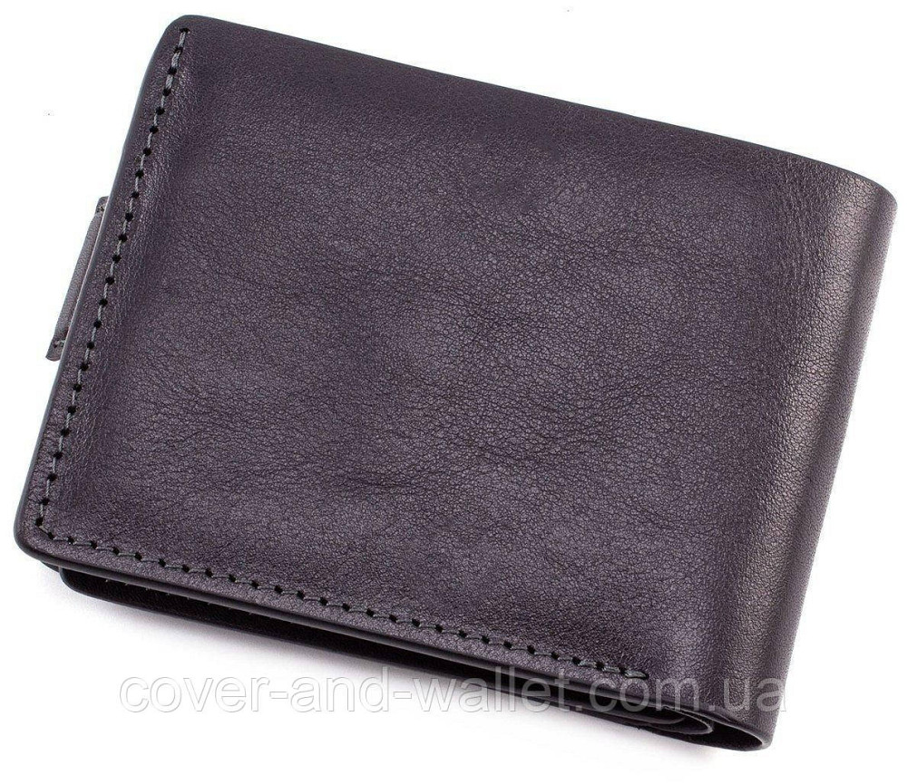 Фірмовий шкіряний чоловічий гаманець на магнітній застібці Grande Pelle Amico Київ - фото 4