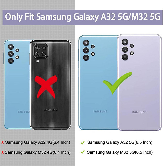 Чехол Samsung Galaxy A32 5G/M32 5G чёрный/тёмно-зелёный силиконовый 2 шт с микрофиброй тонкий противоударный Киев - изображение 8