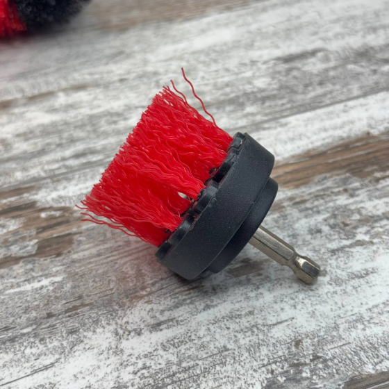 Набор щёток-насадок 3 шт для дрели и шуруповёрта, нейлоновые щётки для авто и дома Киев