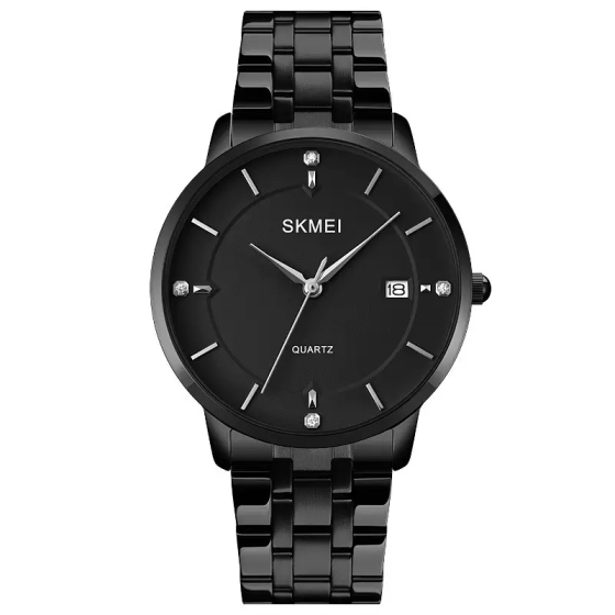 Чоловічий класичний годинник на браслеті Skmei 1801S (Чорний) Вінниця