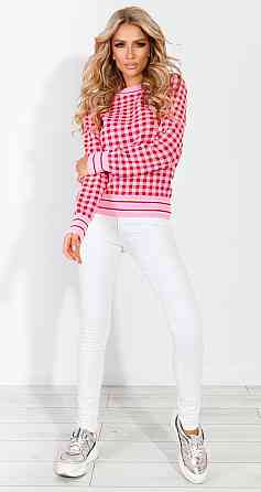 Красивый свитер в клетку (48-52) Киев