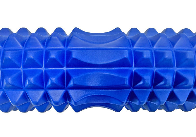 Масажний ролик (роллер) PowerPlay 4406 EVA Massage Roller Синій (45x12см.) Каменское - изображение 2