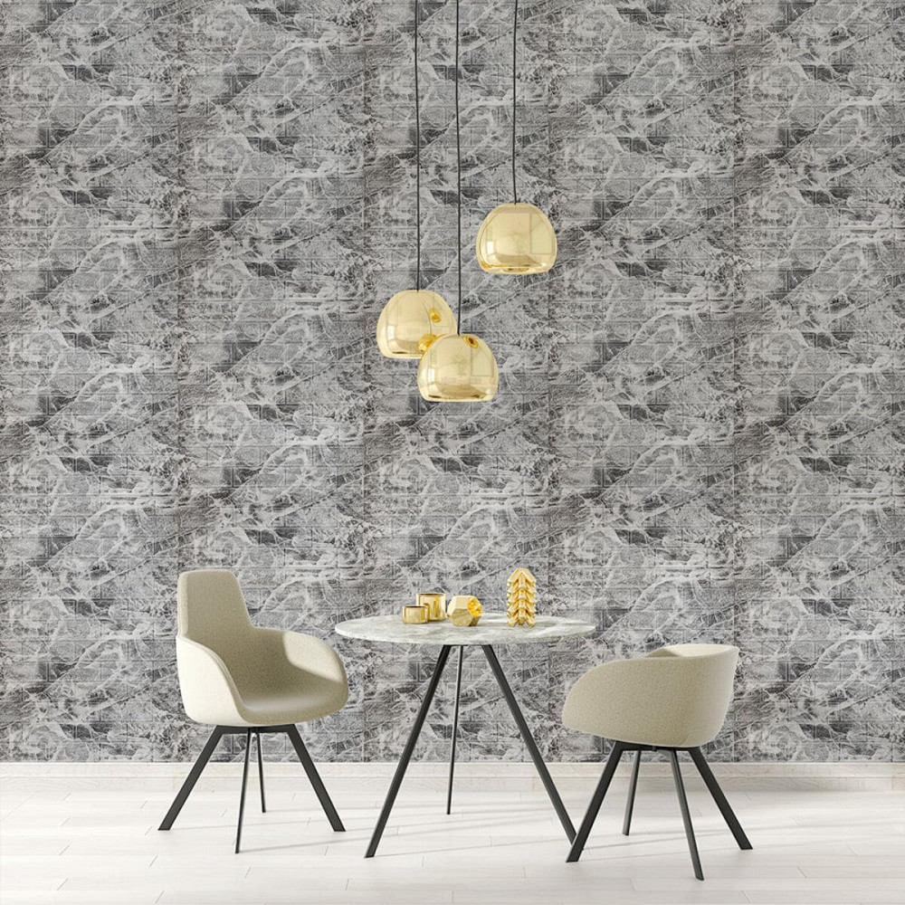 Самоклеющаяся 3D панель под черный мрамор в рулоне 3080x700x3мм (R061-3) SW-00001395 Днепр - изображение 6