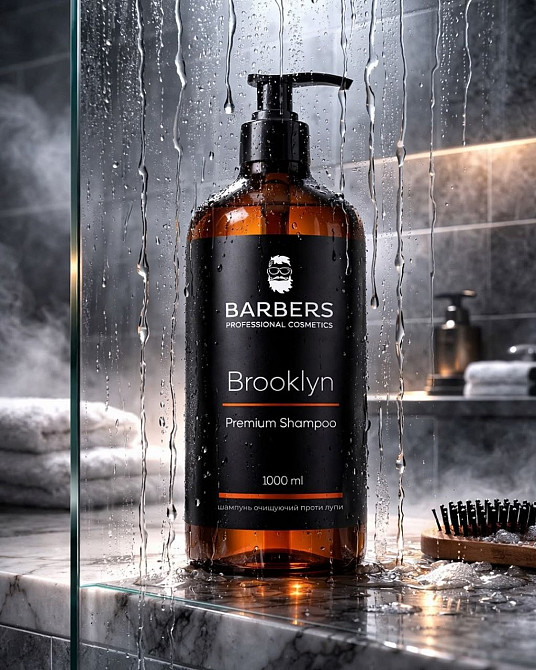 Шампунь для мужчин против перхоти Barbers Brooklyn 1000 мл Киев - изображение 5