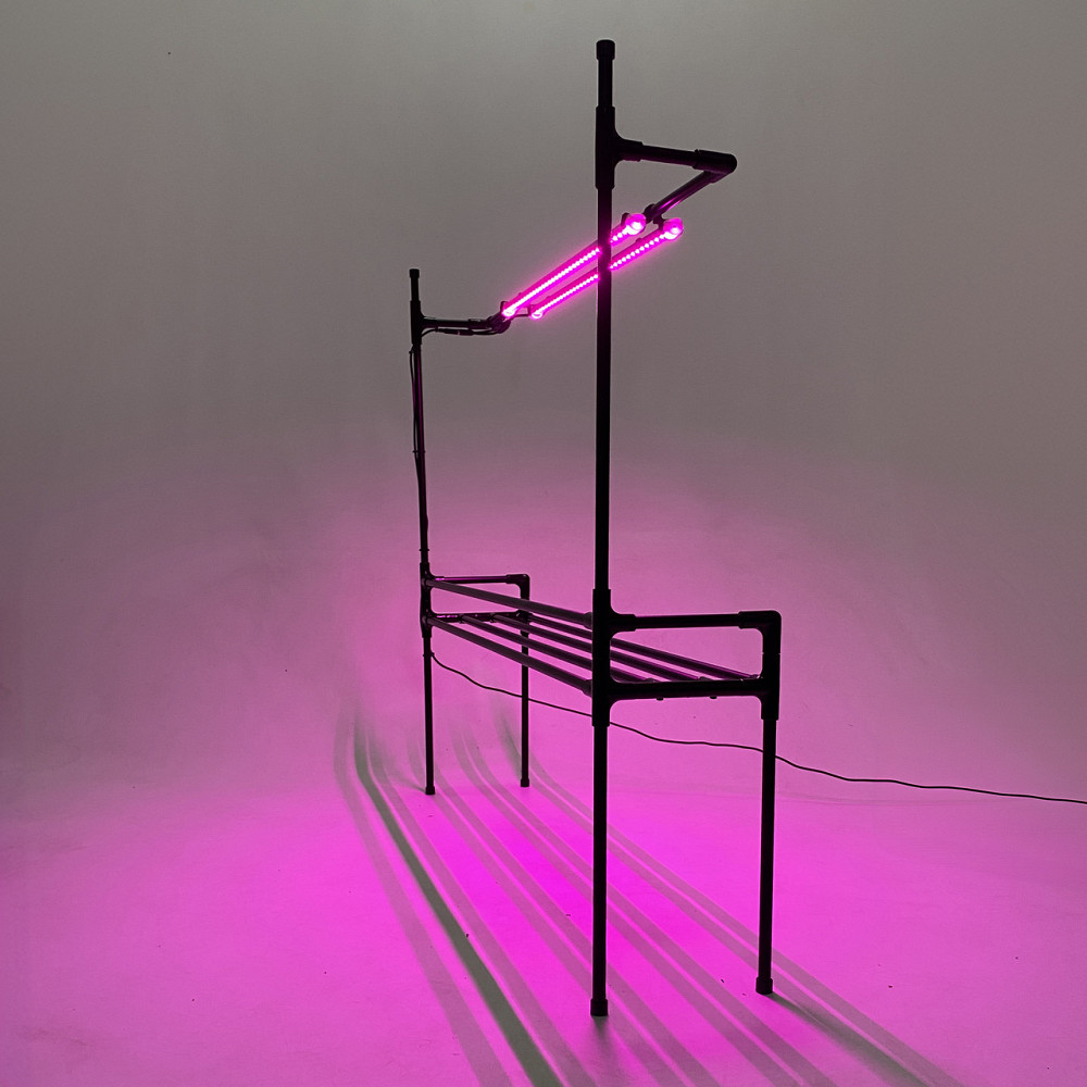 Підставка для квітів на підвіконня Lucia Bicolor 2 з подвійною фітолампою. Полиця для квітів на вікн Бориспіль - фото 7