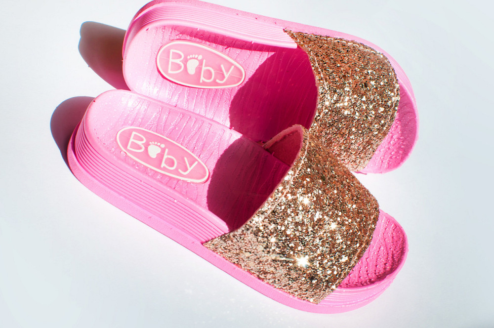 Шлепанцы летние детские для девочки розовые 