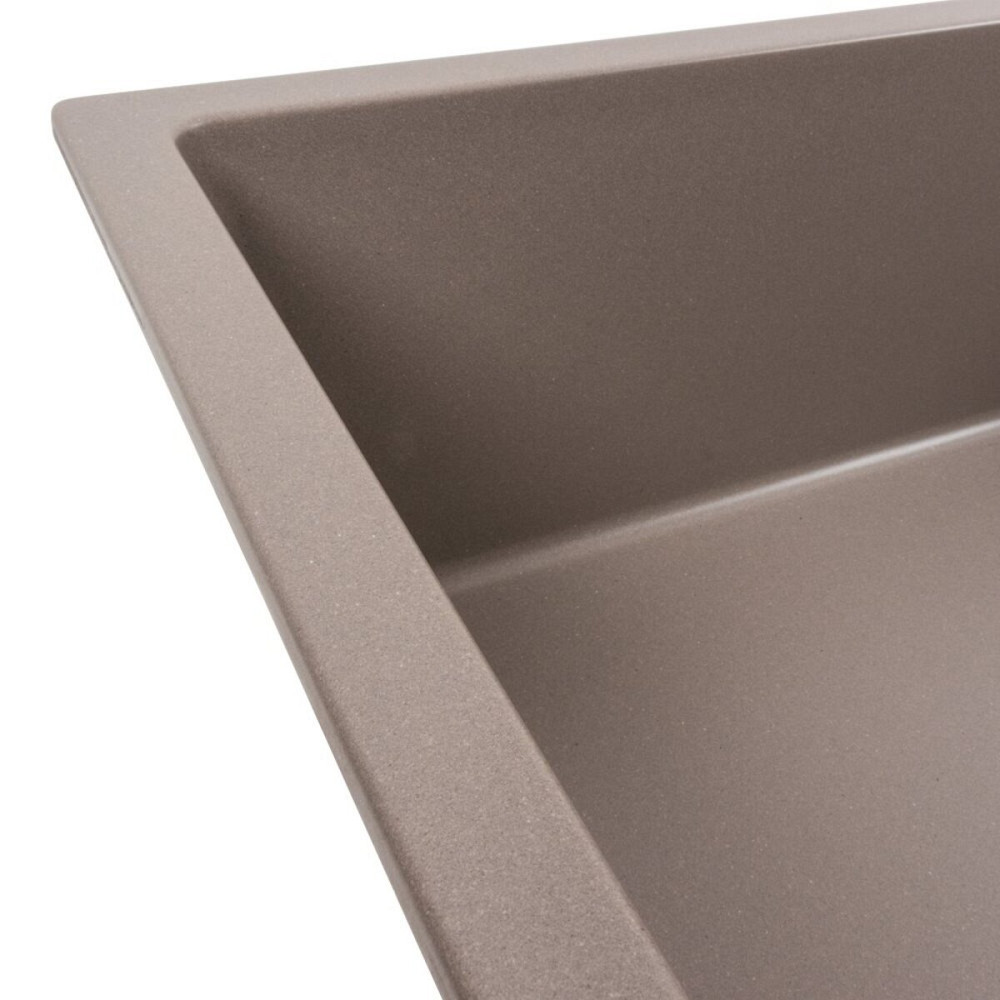 Гранітна мийка для кухні Platinum 8650 DIAMOND матова Дюна Коломия - фото 4