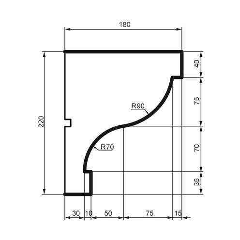 Карниз фасадный Prestige Decor KC 126 Днепр