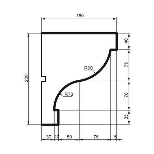 Карниз фасадный Prestige Decor KC 126 Днепр - изображение 2