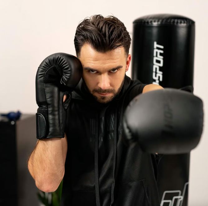 Боксерські рукавиці Hop-Sport HS-BG10 10oz чорні Киев - изображение 6