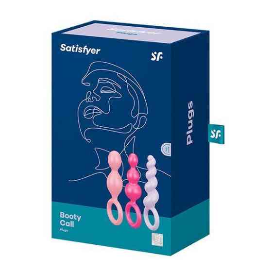 Набор анальных игрушек Satisfyer Plugs colored (set of 3) - Booty Call, макс. диаметр 3 см Sex Aura Киев