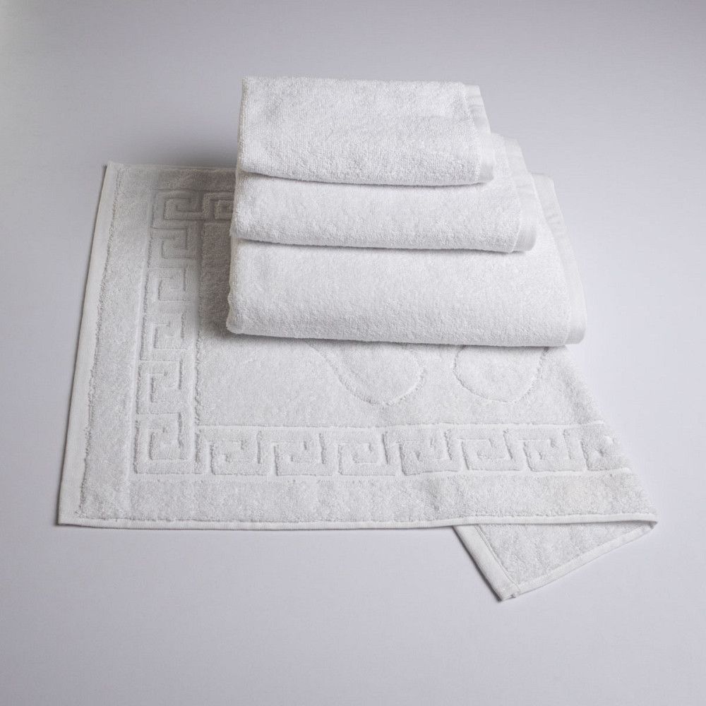 Набір готельних махрових рушників 4шт GM Textile 50х70см, 40х70см, 50х90см, 70х140см (Білий) Суми - фото 1