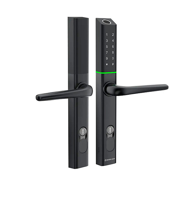 Умный дверной биометрический замок SEVEN LOCK SL-7763BF black Киев - изображение 4