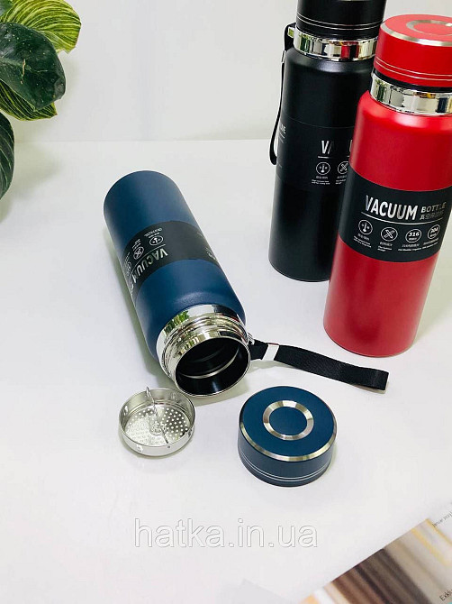 Термос «БК» 1000 мл утримання тепла до 12 годин чорний Київ - фото 3