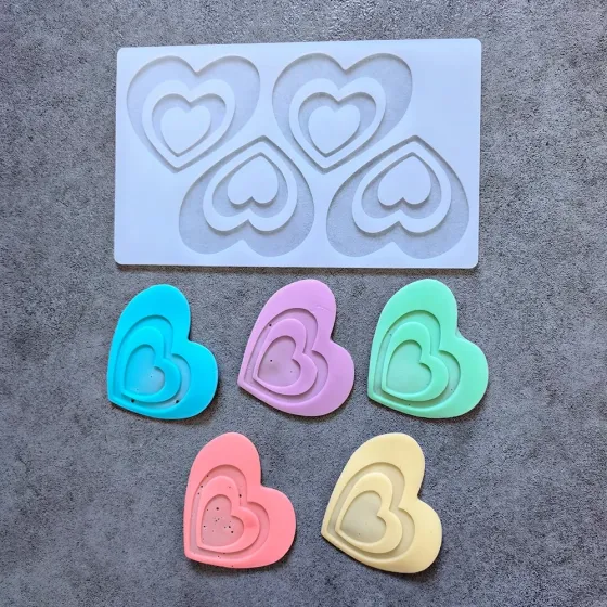 Формочка для шоколада Сердечка 189 на 115 мм серый Киев