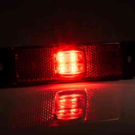 Ліхтар прямокутний. червоний 130х32мм FT-017 C LED (12 24v) маркерн. Мукачево