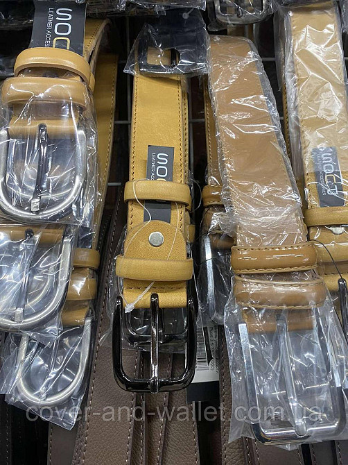 Стильний жіночий ремінь жовтого кольору з натуральної шкіри 35мм PS Leather Київ - фото 11