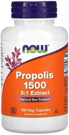 Прополіс Now Foods Propolis 1500 100 вегетаріанських капсул Київ