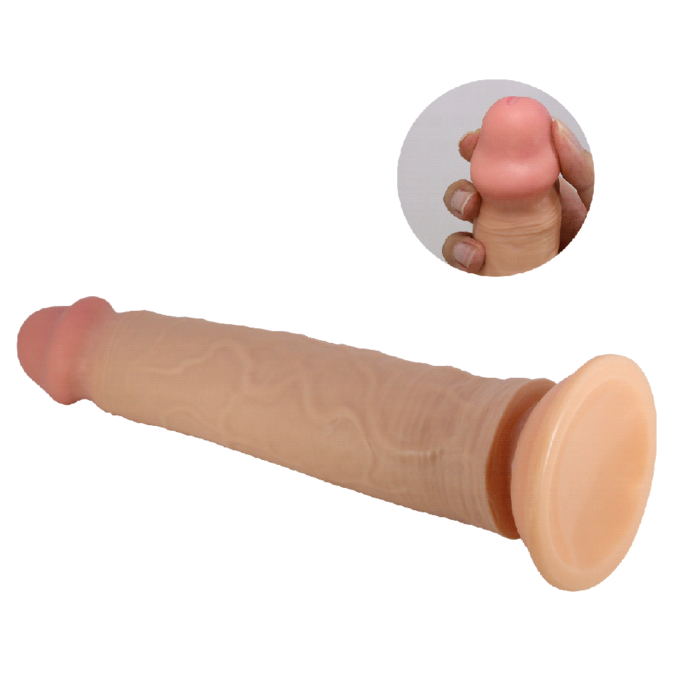 Фалоімітатор PRETTY LOVE -SHARIFE 10(254mm) Sliding Skin Series TPR, Suction base Bendable Sex Aura Київ - фото 7