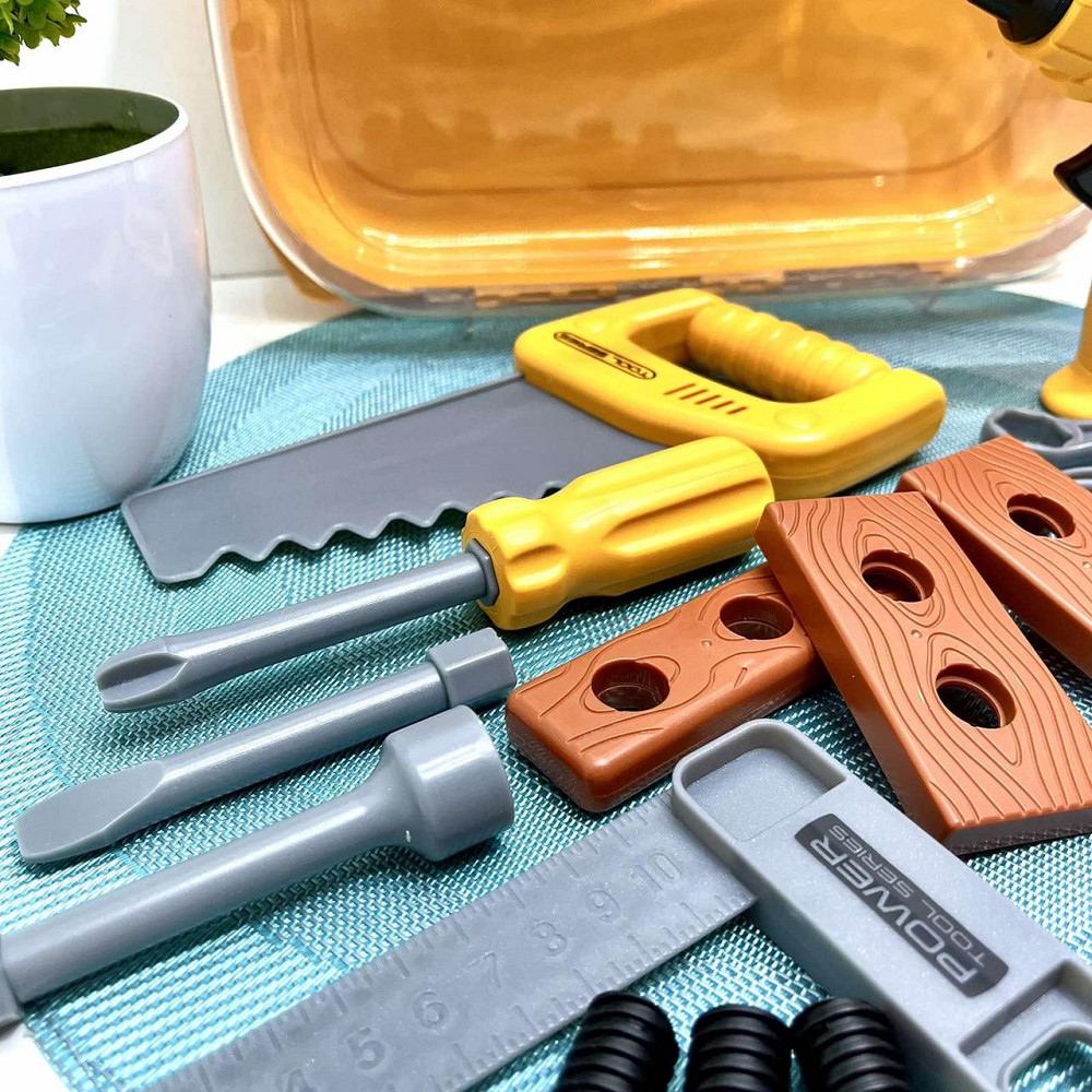 Набір інструментів шуруповерт дриль механічний Жовтий (T027) Чернигов - изображение 10