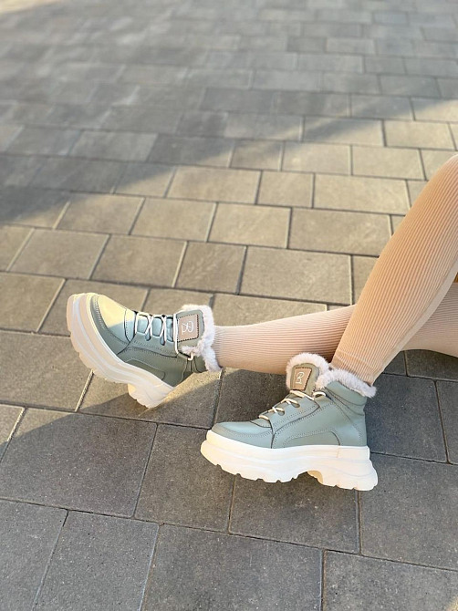 Черевики жіночі BR 07 мята натуральна шкіра зима 37-38р. (4890) Коломия - фото 4