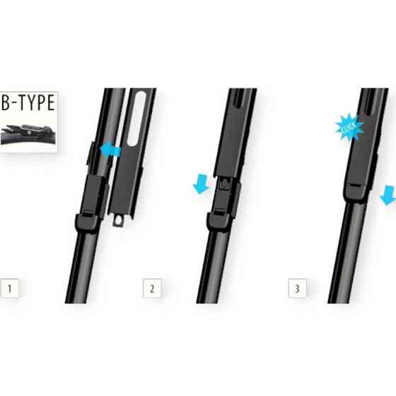 Щетки oximo модельные безкаркасные (к-т 2шт) b-type 650 + мм WB350350 дворника Мукачево