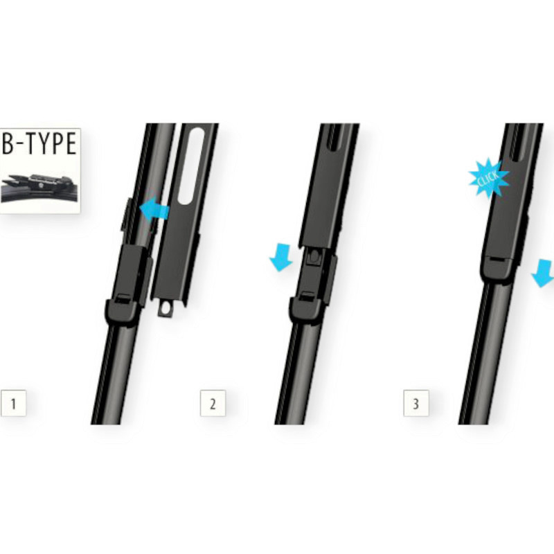 Щетки oximo модельные безкаркасные (к-т 2шт) b-type 650 + мм WB350350 дворника Мукачево - изображение 3