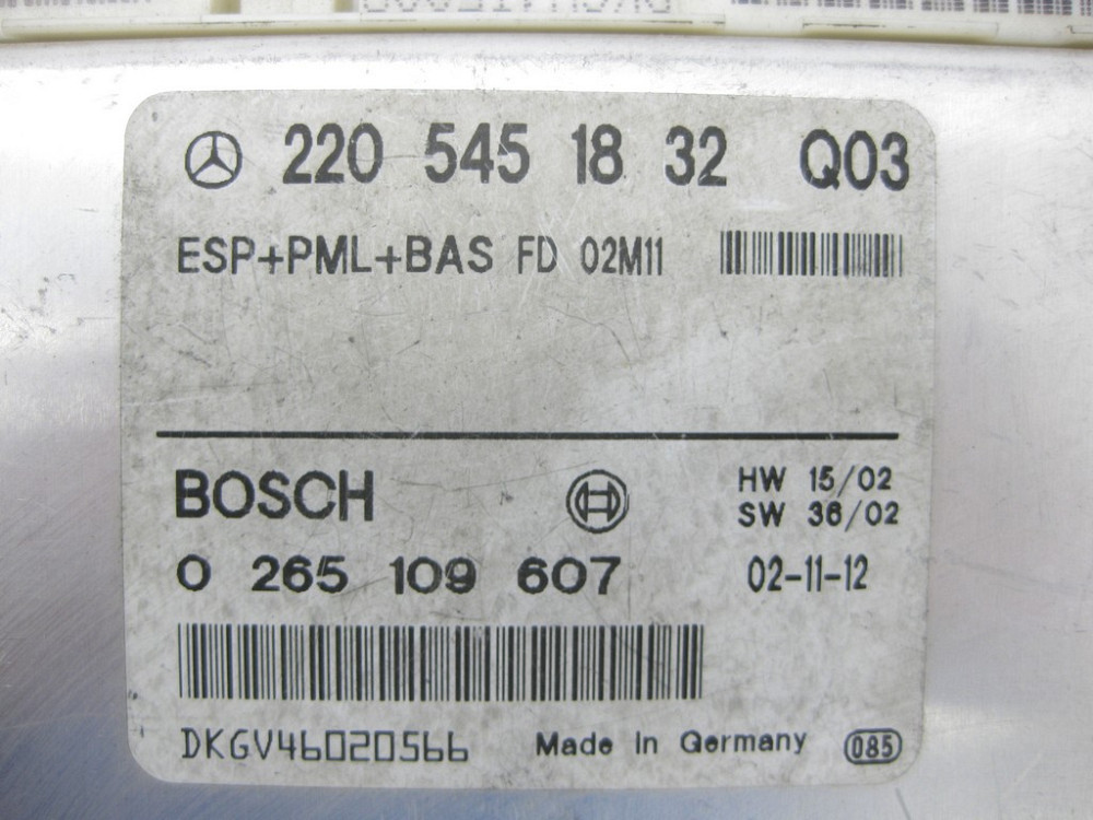 Mercedes-Benz  A2205451832 Блок керування ESP+PML+BAS CL C215 S-class short W220 S-class long V220 Одеса - фото 5