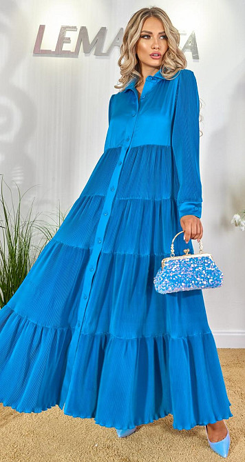 Шелковое платье плиссе (48) Киев - изображение 5