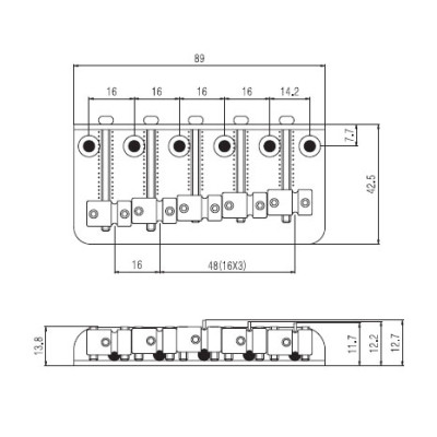 Бридж для гитары Paxphil BB052 Chrome Винница - изображение 2