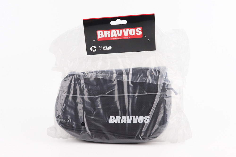 Сумка-штани на раму з тримачем телефону 170х90мм, бічні відділення, кріпл. на липучці, вологозахисна, під карбон Київ - фото 4