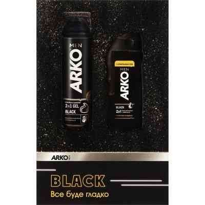 Набор косметики ARKO Men Black Гель для бритья 200 мл + Гель для душа 260 мл (8690506546724) Винница