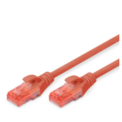 Патч-корд 1м, CAT 6 UTP, AWG 26/7, Cu, LSZH, red Digitus (DK-1617-010/R) Винница - изображение 1