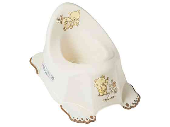 Горщик дитячий з музикою антиковзкий Teddy Bear beige Київ