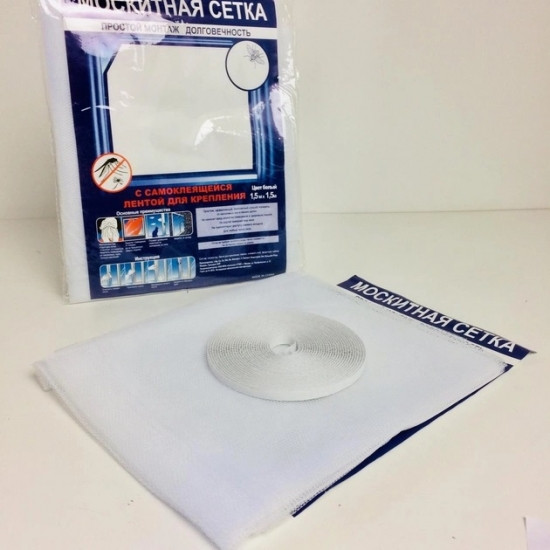 Антимоскітна сітка на вікно 150х150см на стрічкі, що самоклеїться. Вінниця - фото 5