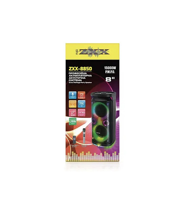 Акустична переносна колонка ZXX-8850/ 6733 60Вт 8" 71х33х31см USB/TF/FM/BT/MIC (1) Одеса - фото 1