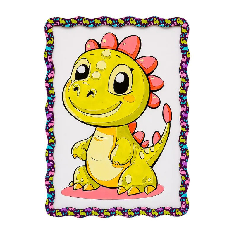 Дитячий набір для розпису по дереву "Динозаврик" Puz-22946 формат А4 Вінниця - фото 1